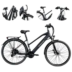 Elektryczny Rower Trekking 28 Hydraulika 250W Wspomaganie 5 Trybów Cyngle