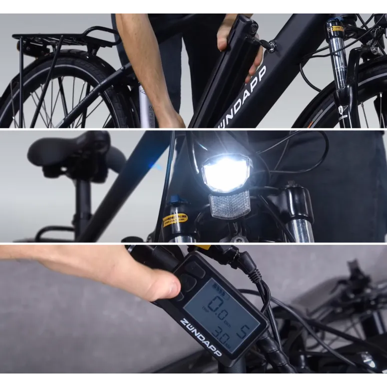 Elektryczny Rower Trekking 28 Hydraulika 250W Wspomaganie 5 Trybów Cyngle