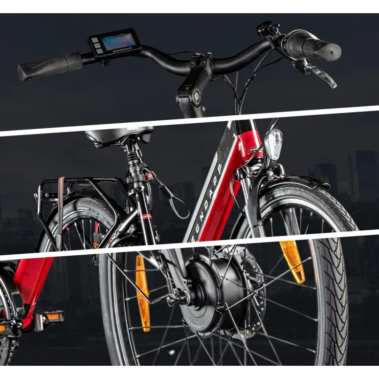 Elektryczny Rower Miejski 28 Tarcze Kontra 250W ALU Nexus Światła Błotniki