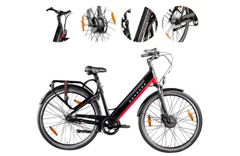 Elektryczny Rower Miejski 28 Tarcze Kontra 250W ALU Nexus Światła Błotniki