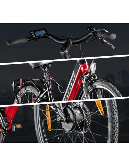 Elektryczny Rower Miejski 28 Nexus 14Ah Kontra ALU 5 Trybów Wspomaganie