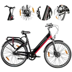 Elektryczny Rower Miejski 28 Nexus 14Ah Kontra ALU 5 Trybów Wspomaganie