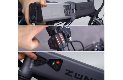 Elektryczny Rower Składany 20 Wspomaganie Składak 250 W 5 Trybów Światła