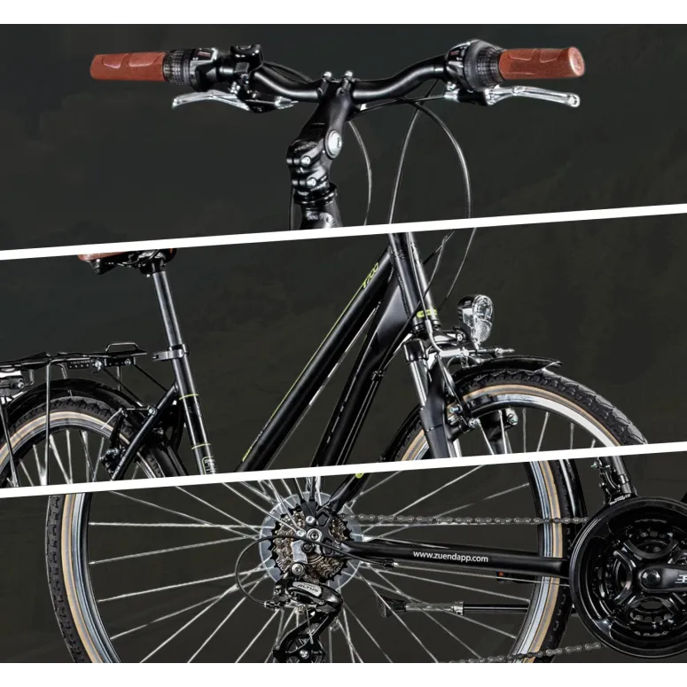 Rower Trekkingowy Damski 28 Aluminiowy Oświetlenie Turystyczny Bagaż Stopka