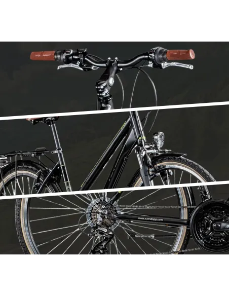 Rower Trekkingowy Damski 28 Turystyczny ALU Światła Stopka Bagażnik Dzwonek