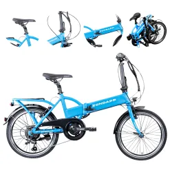 Elektryczny Rower Składany Miejski 20 ALU 250 W Składak Damski Męski Stopka