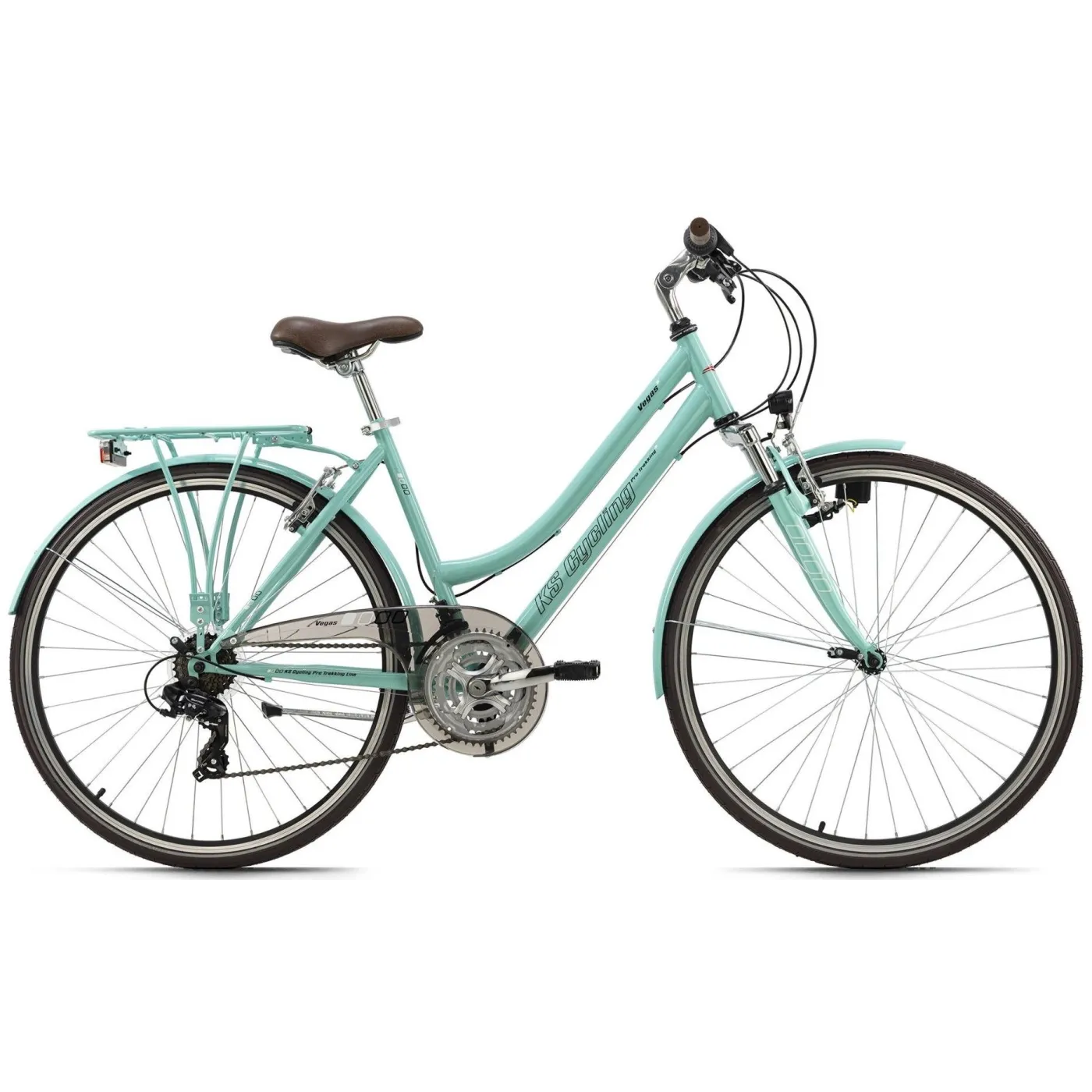 Rower Trekkingowy Damski 28 Błotniki Oświetlenie Bagażnik Turystyczny Stal