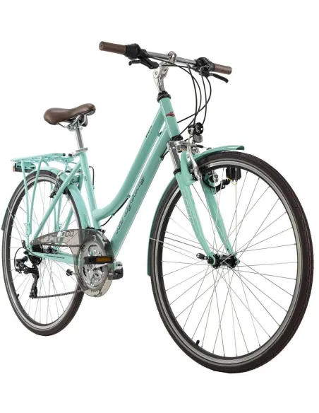 Rower Trekkingowy Damski 28 Błotniki Oświetlenie Bagażnik Turystyczny Stal