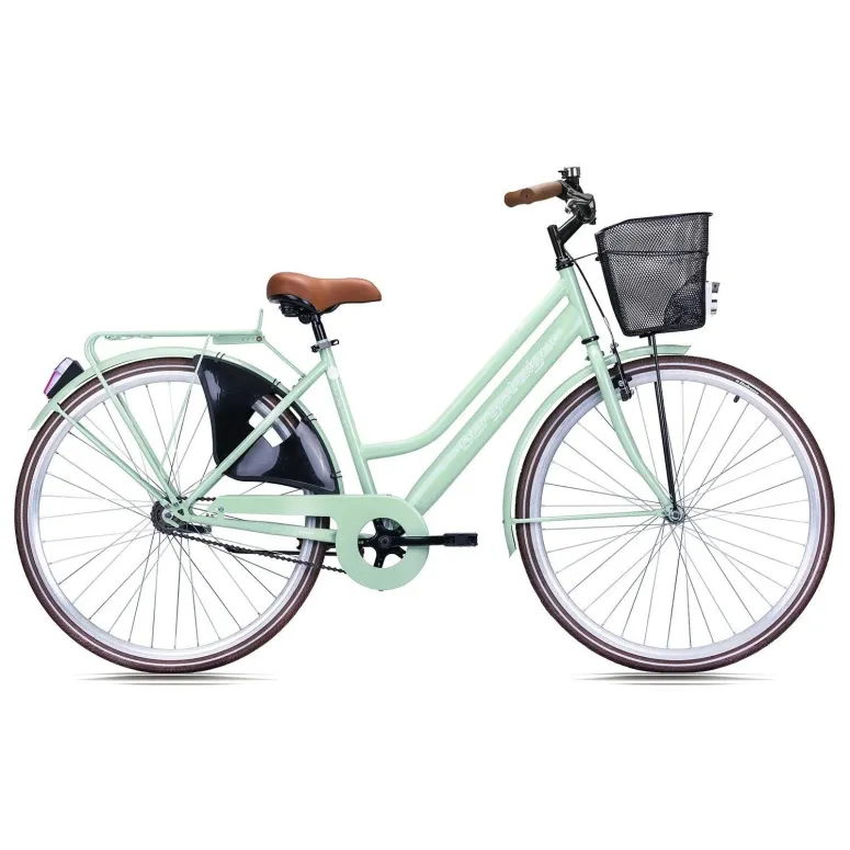 Rower Miejski Damski 28 Światła Dzwonek Bagażnik Stopka Koszyk Damka Retro