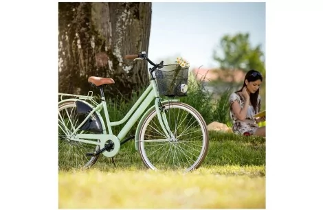 Rower Miejski Damski 28 Światła Dzwonek Bagażnik Stopka Koszyk Damka Retro