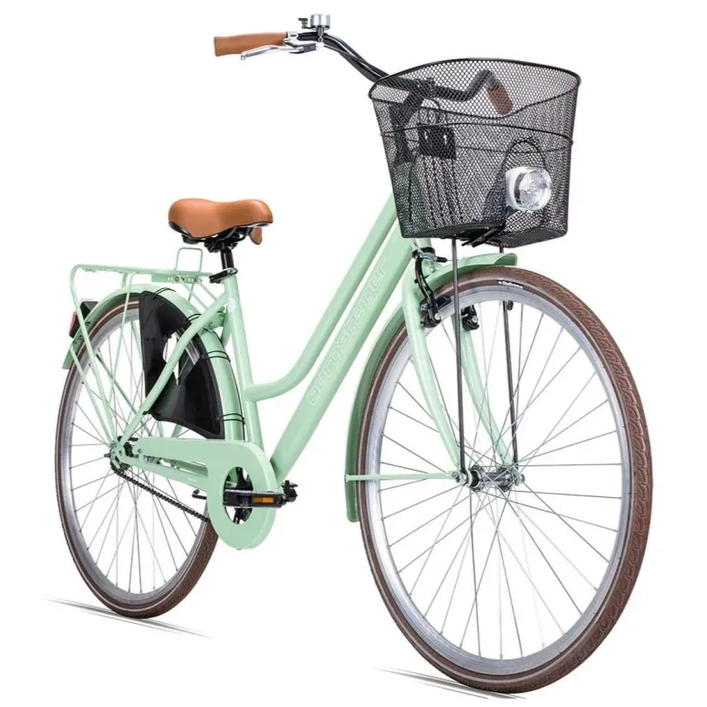 Rower Miejski Damski 28 Światła Dzwonek Bagażnik Stopka Koszyk Damka Retro