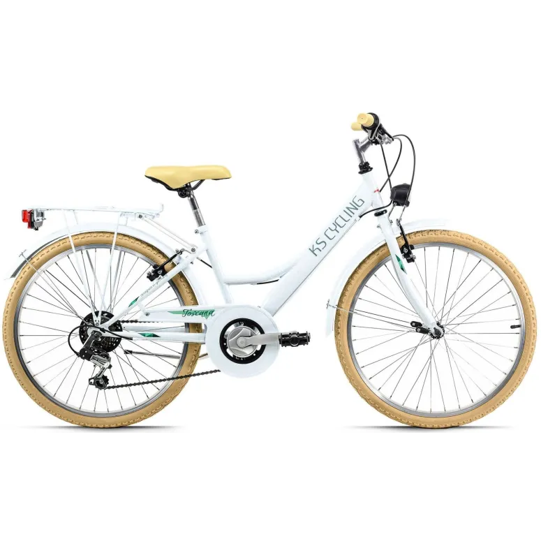 Rower Dziecięcy Miejski 24 Światła Bagaż Dzwonek Stopka Błotniki Dziewczęcy