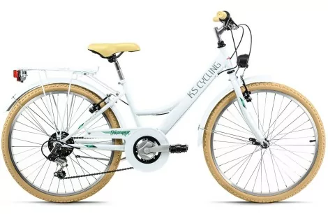 Rower Dziecięcy Miejski 24 Światła Bagaż Dzwonek Stopka Błotniki Dziewczęcy