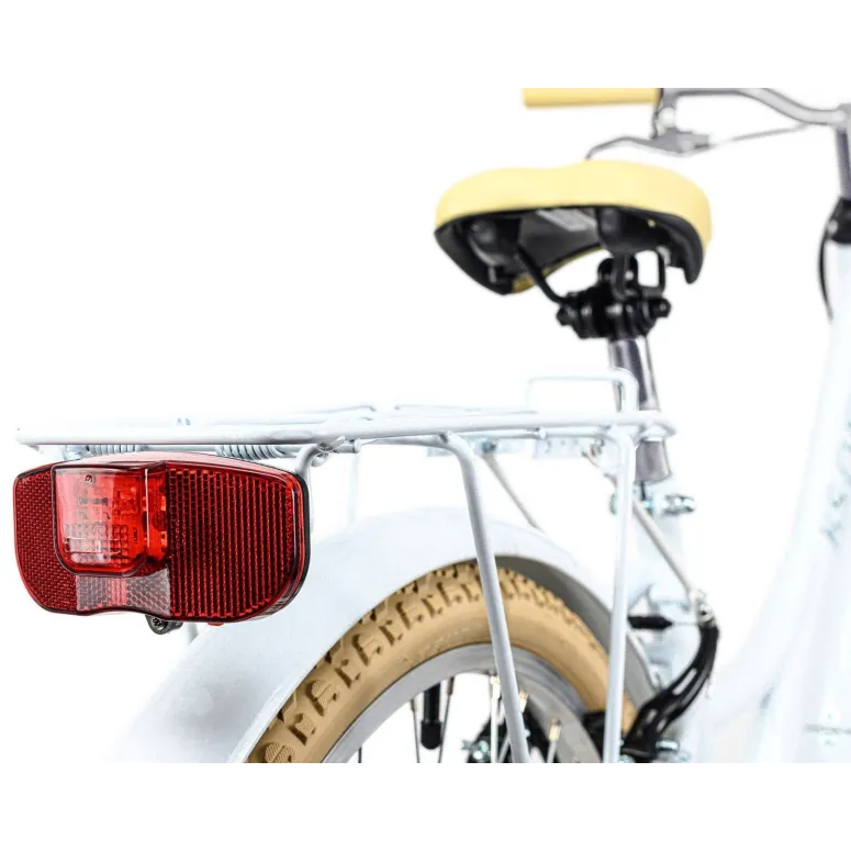 Rower Dziecięcy Miejski 24 Światła Bagaż Dzwonek Stopka Błotniki Dziewczęcy