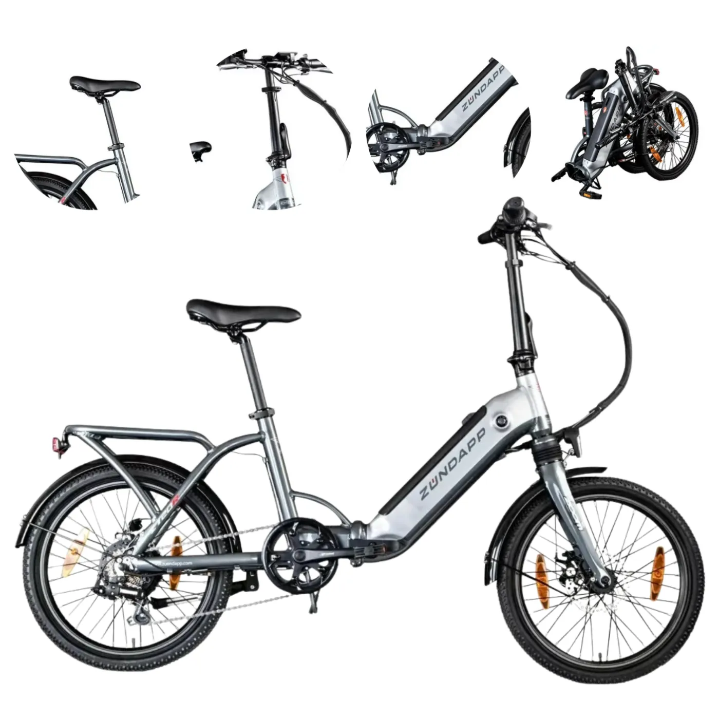 Elektryczny Rower Miejski 20 ALU Składany Tarcze Amortyzator 13Ah 5 Trybów