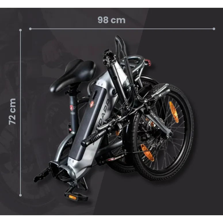 Elektryczny Rower Miejski 20 ALU Składany Tarcze Amortyzator 13Ah 5 Trybów