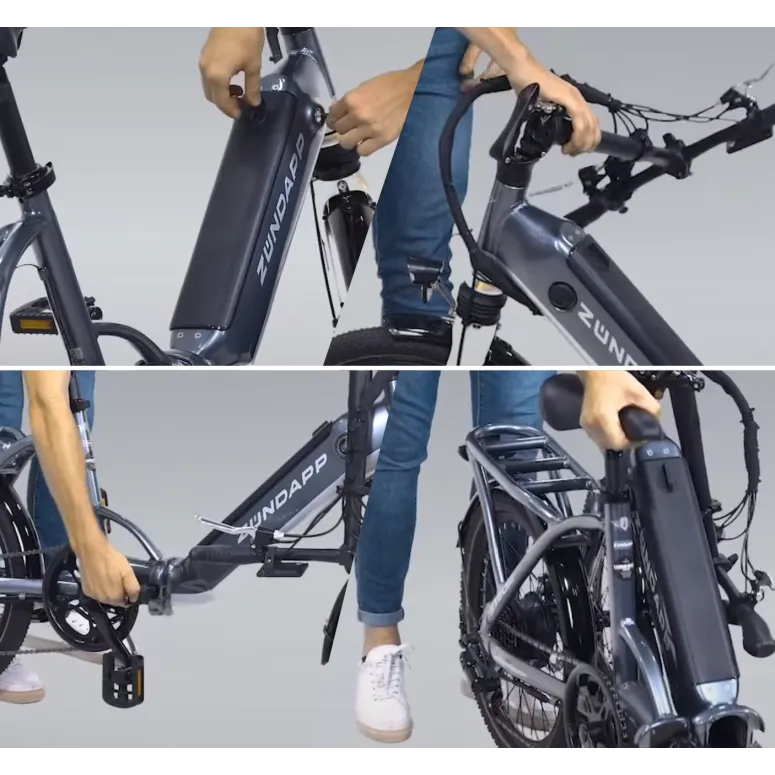 Elektryczny Rower Miejski 20 ALU Składany Tarcze Amortyzator 13Ah 5 Trybów