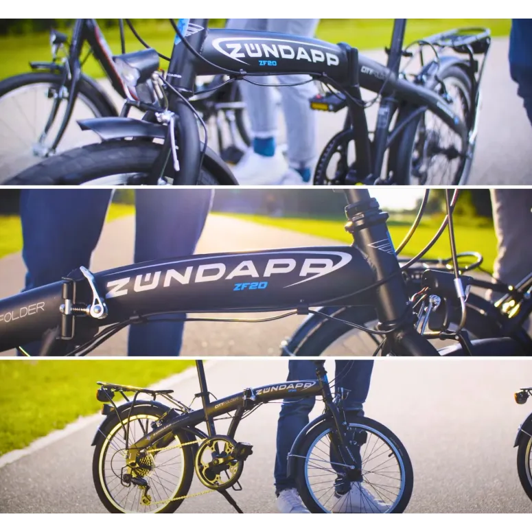 Rower Składany Miejski 20 Bagażnik V-brake Akcesoria Stalowy Damski Męski