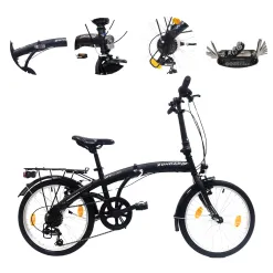 Rower Składany 20 Składak Miejski Bagażnik Męski Damski Światła Dzwonek