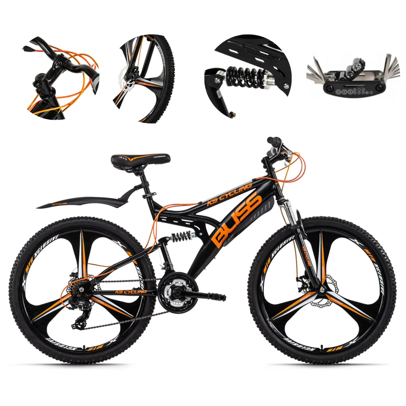 Rower Górski Damski Męski 26 Amortyzacja Tarcze Mechaniczne Błotniki