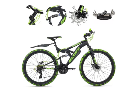 Rower Górski MTB Młodzieżowy 26 Pełna Amortyzacja Tarcze Męski Damski Góral