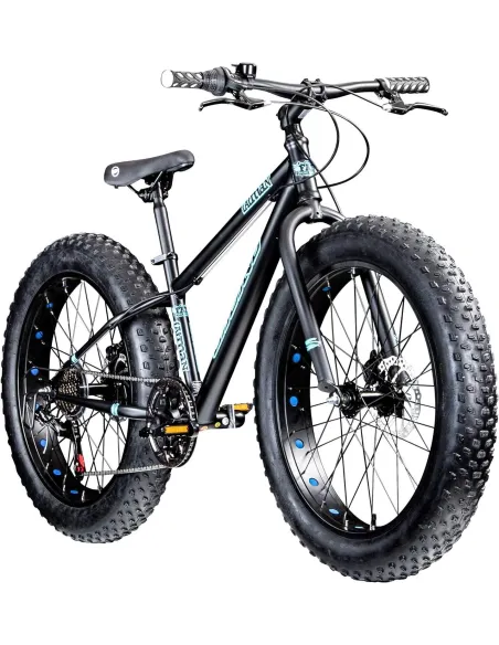 Rower Dziecięcy Fatbike MTB 24 Chłopięcy Dziewczęcy Tarcze Dzwonek Stopka