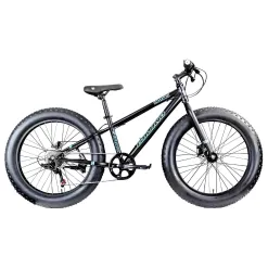 Rower Dziecięcy Fatbike MTB 24 Chłopięcy Dziewczęcy Tarcze Dzwonek Stopka
