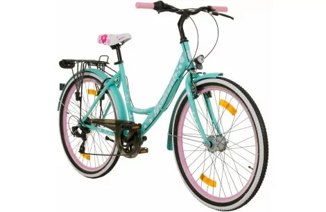 Rower Miejski Dziewczęcy 26 Damski Damka Światła Dzwonek Stopka Bagażnik