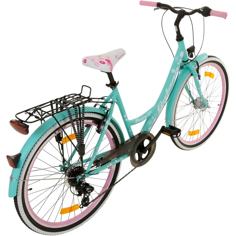 Rower Miejski Dziewczęcy 26 Damski Damka Światła Dzwonek Stopka Bagażnik