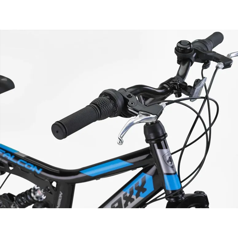 Rower Dziecięcy Górski 24 Chłopięcy MTB Pełna Amortyzacja Dzwonek Stopka