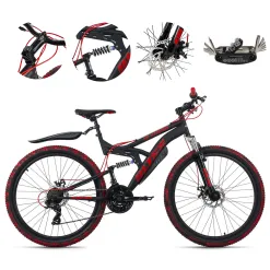 Rower Górski 26 MTB Pełna Amortyzacja Góral Hamulce Tarczowe Młodzieżowy