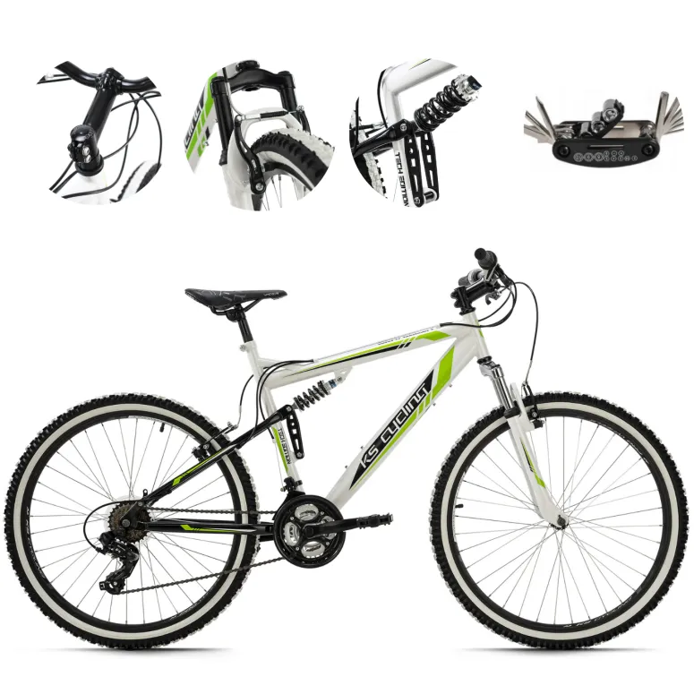 Rower Górski 26 Full Amortyzacja MTB Młodzieżowy Męski Damski Góral Dzwonek