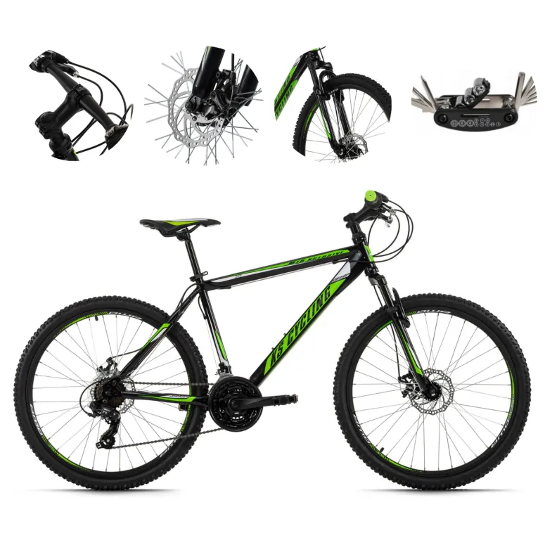 Rower Górski Męski 26 Hamulce Tarczowe MTB Amortyzowany Góral Młodzieżowy