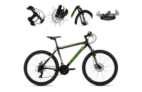 Rower Górski Męski 26 Hamulce Tarczowe MTB Amortyzowany Góral Młodzieżowy