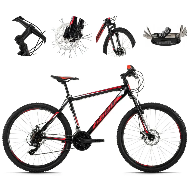 Rower Górski Męski 26 Hamulce Tarczowe MTB Amortyzowany Góral Młodzieżowy
