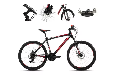 Rower Górski Męski 26 Hamulce Tarczowe MTB Amortyzowany Góral Młodzieżowy