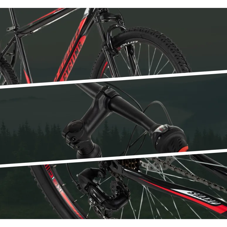 Rower Górski Męski 26 Hamulce Tarczowe MTB Amortyzowany Góral Młodzieżowy