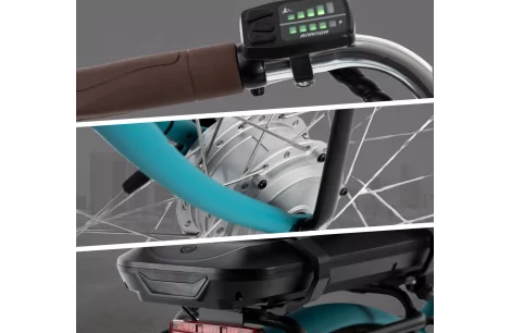 Elektryczny Rower Miejski 28 Damski Wspomaganie Damka 5 Trybów Bagażnik