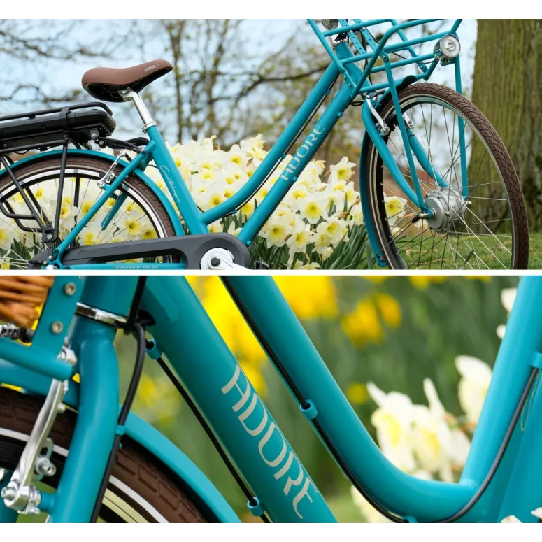 Elektryczny Rower Miejski 28 Damski Wspomaganie Damka 5 Trybów Bagażnik