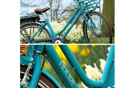 Elektryczny Rower Miejski 28 Damski Wspomaganie Damka 5 Trybów Bagażnik