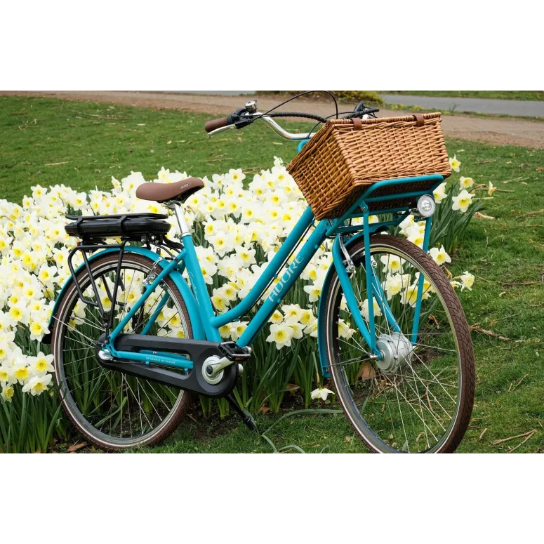 Elektryczny Rower Miejski 28 Damski Wspomaganie Damka 5 Trybów Bagażnik