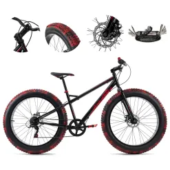 Rower Fatbike Grube Opony 26 Terenowy Hamulce Tarczowe Młodzieżowy Stalowy