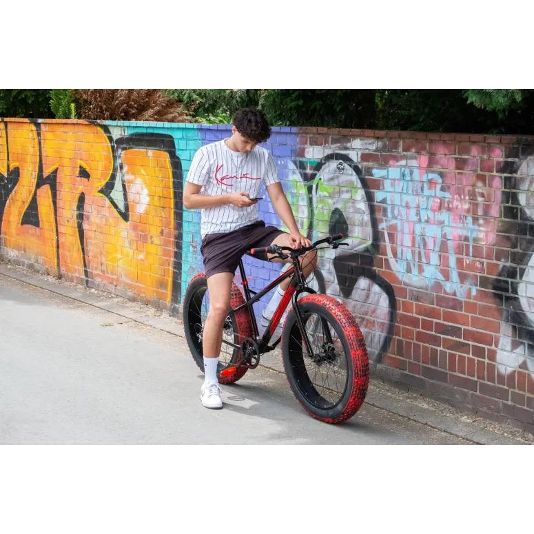 Rower Fatbike Grube Opony 26 Terenowy Hamulce Tarczowe Młodzieżowy Stalowy