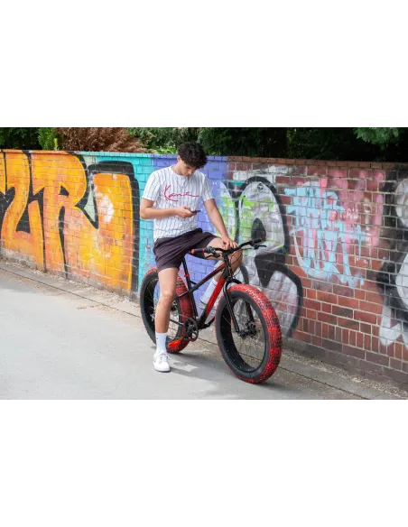 Rower Fatbike Grube Opony 26 Terenowy Hamulce Tarczowe Młodzieżowy Stalowy