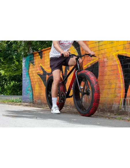 Rower Fatbike Grube Opony 26 Terenowy Hamulce Tarczowe Młodzieżowy Stalowy