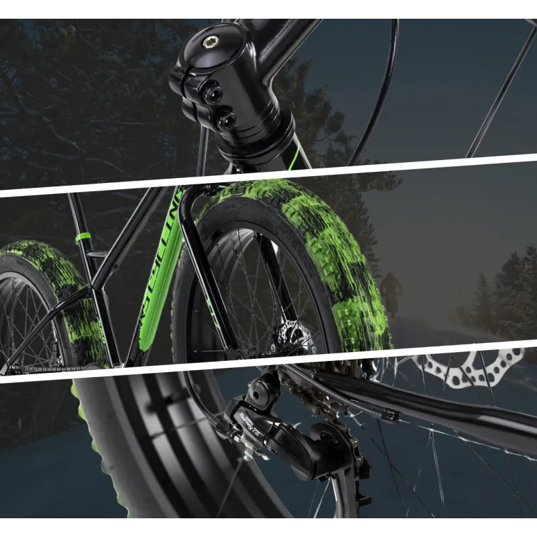 Rower Fatbike Grube Opony 26 Terenowy Hamulce Tarczowe Młodzieżowy Stalowy