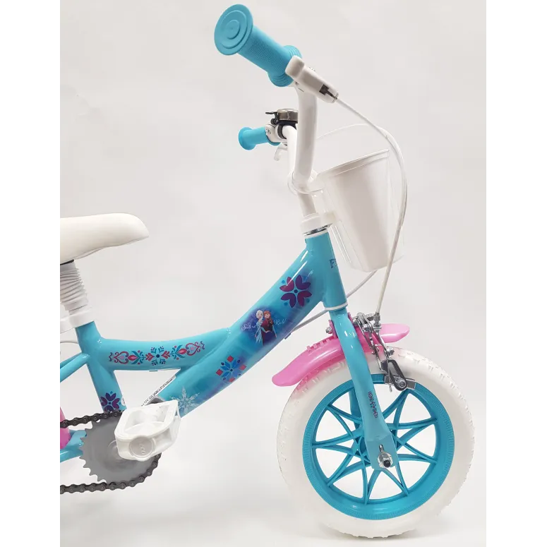 Rower Dziecięcy FROZEN 12 Stalowy Dziewczęcy 2 lata Kraina Lodu Koła Boczne