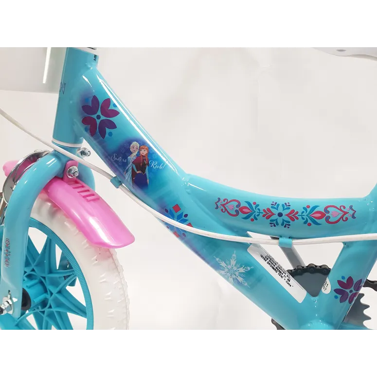 Rower Dziecięcy FROZEN 12 Stalowy Dziewczęcy 2 lata Kraina Lodu Koła Boczne