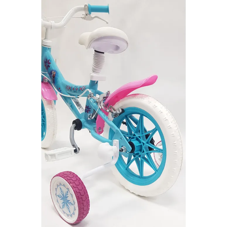 Rower Dziecięcy FROZEN 12 Stalowy Dziewczęcy 2 lata Kraina Lodu Koła Boczne