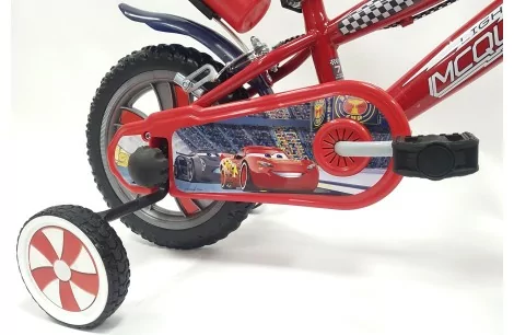 Rower Dziecięcy 12 Lighting McQueen Chłopięcy CARS Stalowy Auta Koła Boczne